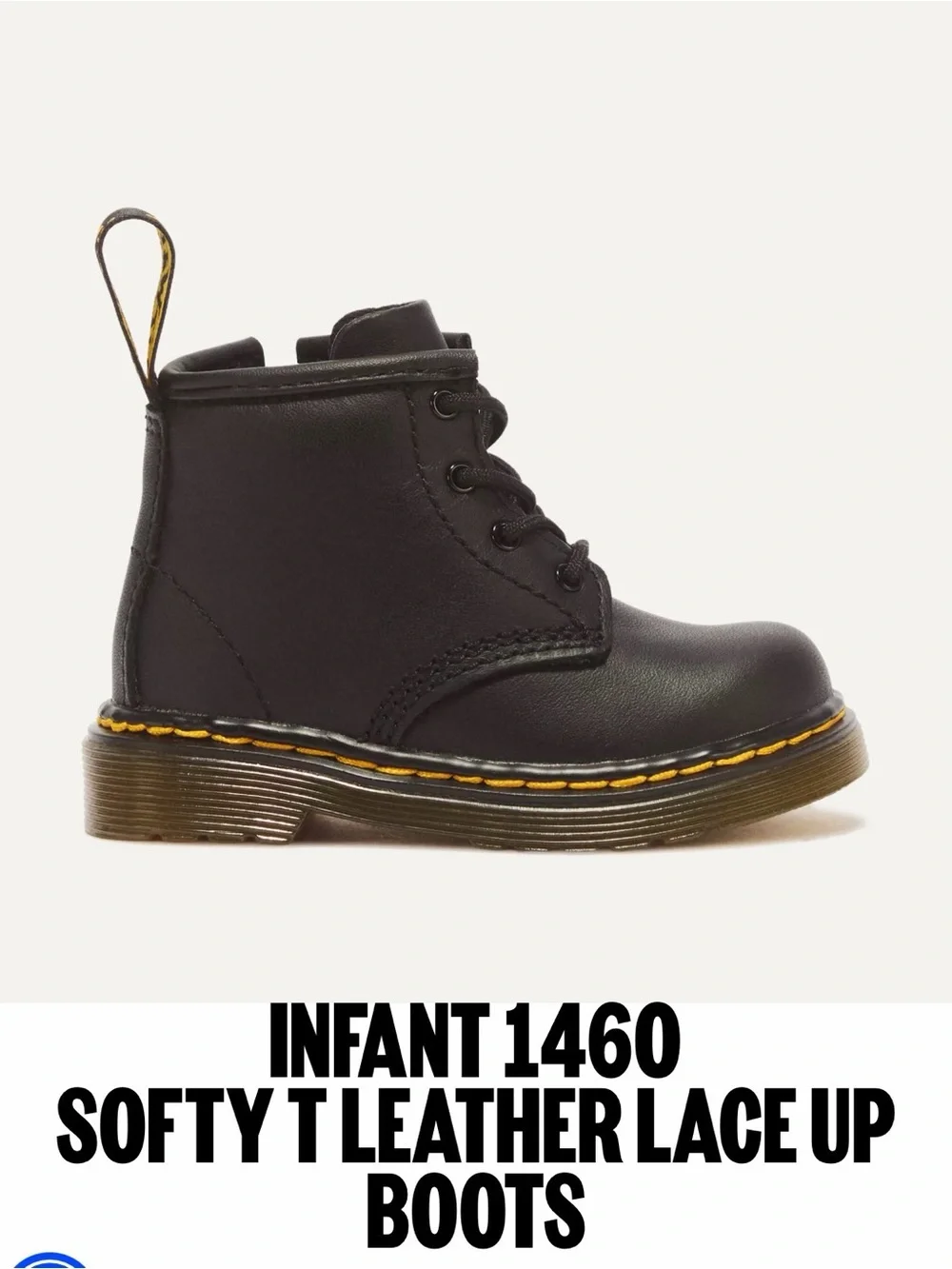 EUC INFANT 1460 SOFTY T LEATHER LACE UP BOOTS